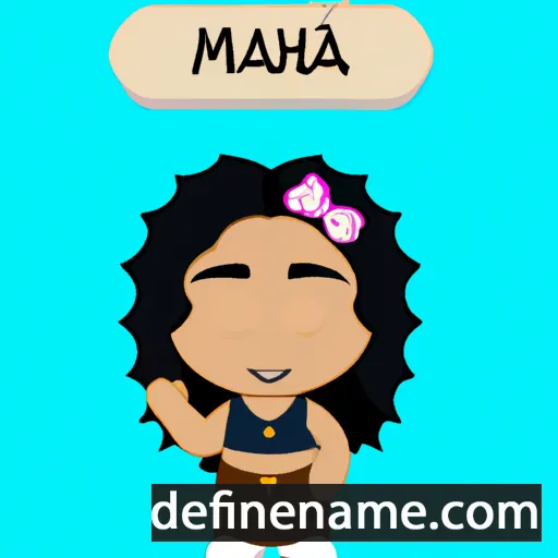 cartoon of the name Mahia