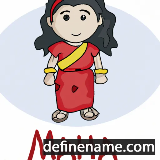 cartoon of the name Mahima