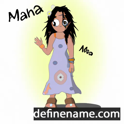 cartoon of the name Mahina