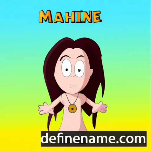 cartoon of the name Mahine