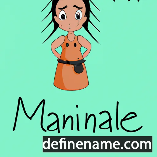 cartoon of the name Mahine