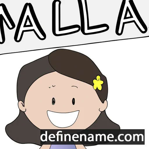 cartoon of the name Mália