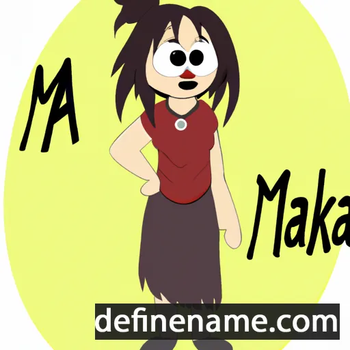 cartoon of the name Māka