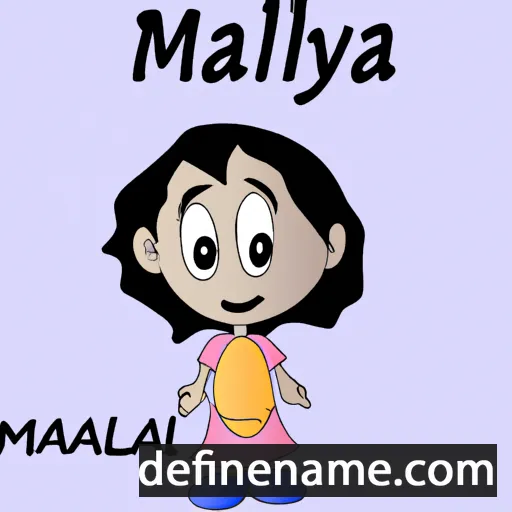 cartoon of the name Mahliya