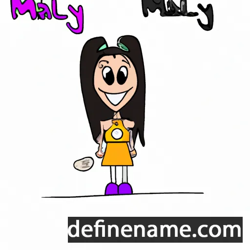 cartoon of the name Mailey