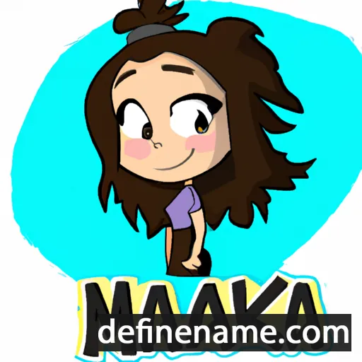 cartoon of the name Makaela