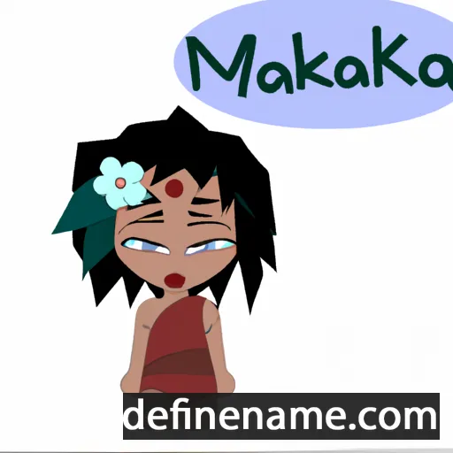 cartoon of the name Makaia