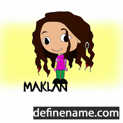 cartoon of the name Makalyn