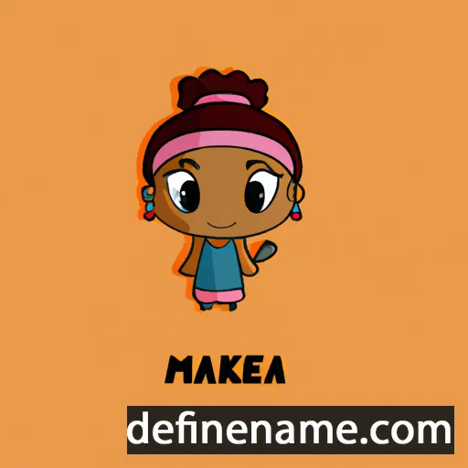 cartoon of the name Makeba