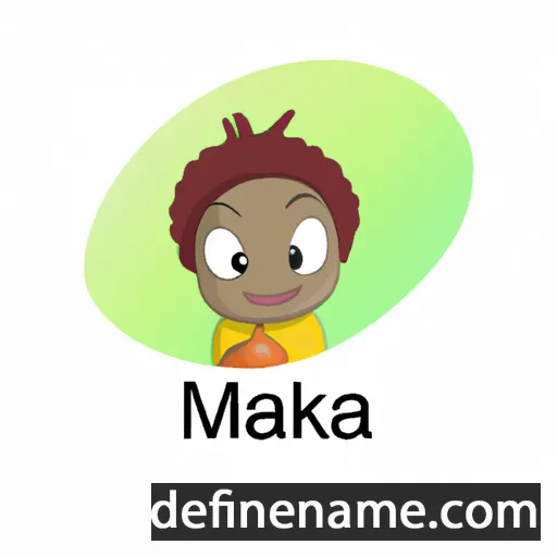 cartoon of the name Makeema