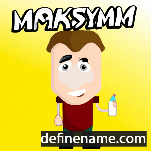 cartoon of the name Maksymin