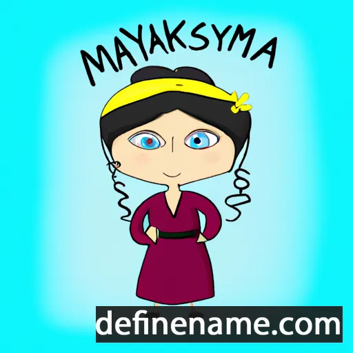 cartoon of the name Maksymina