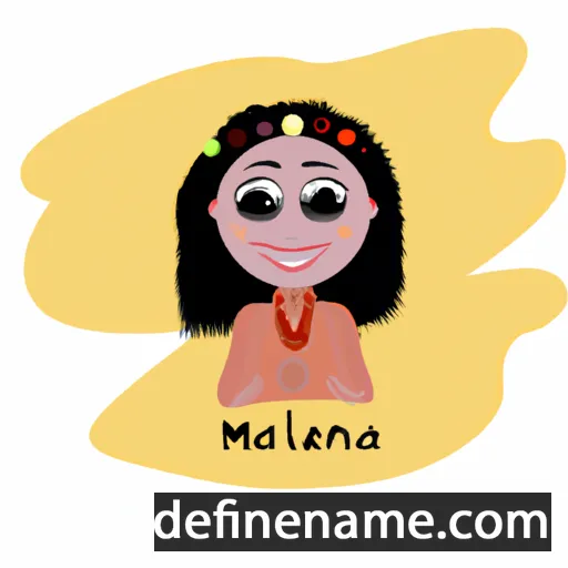 cartoon of the name Malaanńa