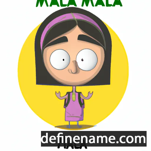 cartoon of the name Malala