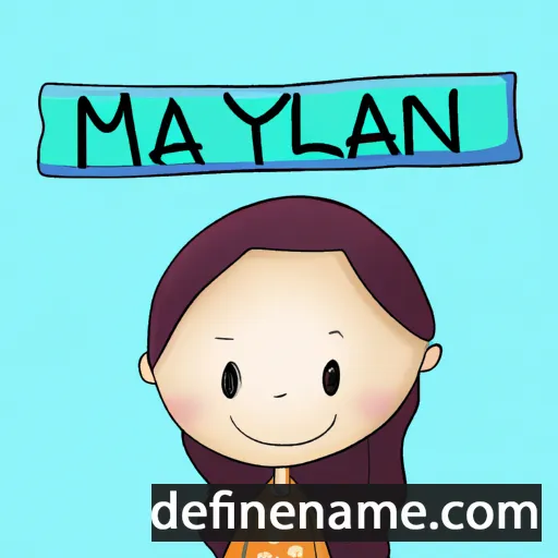 cartoon of the name Malayna