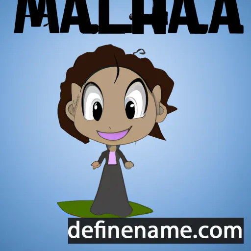 cartoon of the name Maliah