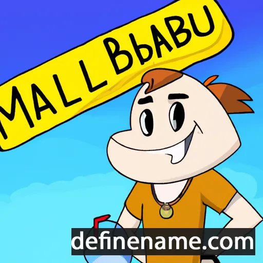 cartoon of the name Malibu