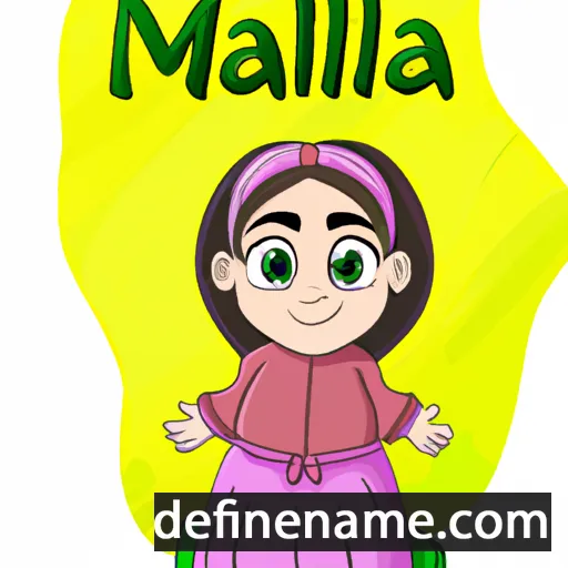 cartoon of the name Maliha