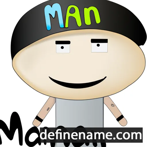 cartoon of the name Ma'n