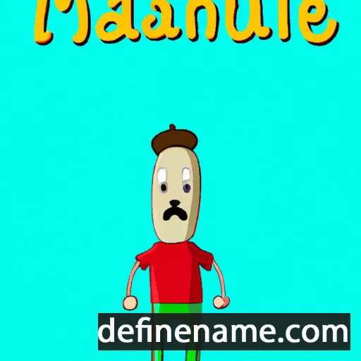 cartoon of the name Mánuel