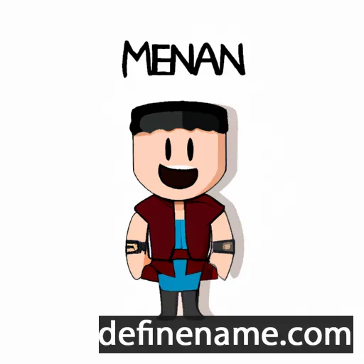 cartoon of the name Manaen