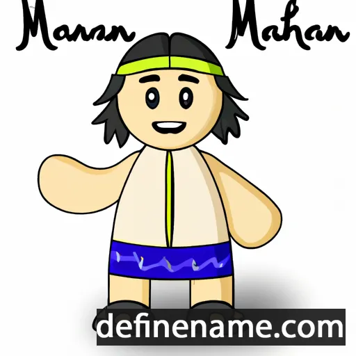 cartoon of the name Manahau