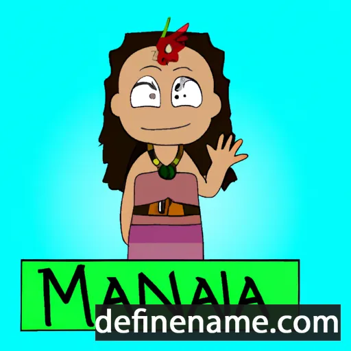 cartoon of the name Manaia