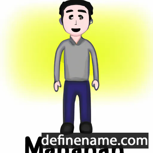 cartoon of the name Manan