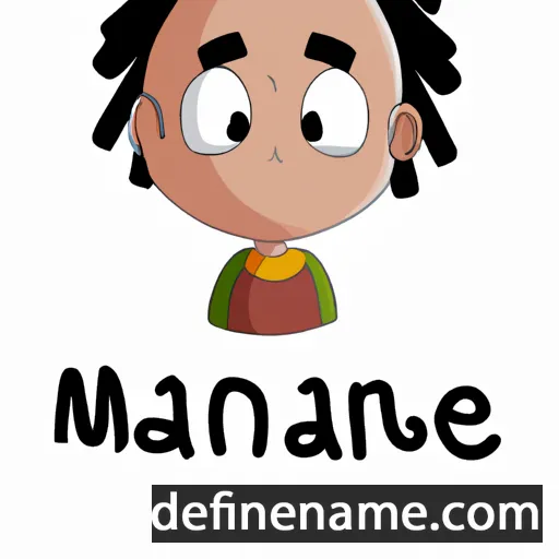 cartoon of the name Manane