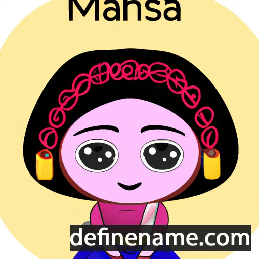 cartoon of the name Manasa