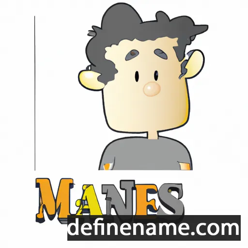 cartoon of the name Manes