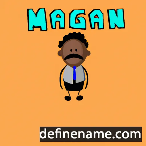 cartoon of the name Mangeni