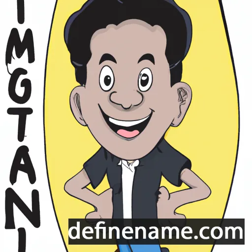 cartoon of the name Mangesh