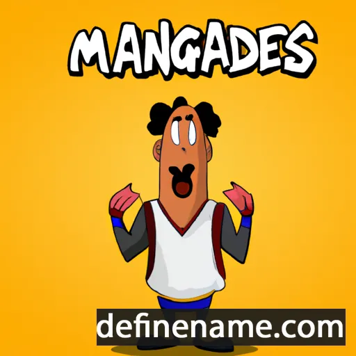 cartoon of the name Mangirdas