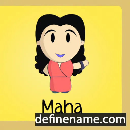 cartoon of the name Manha