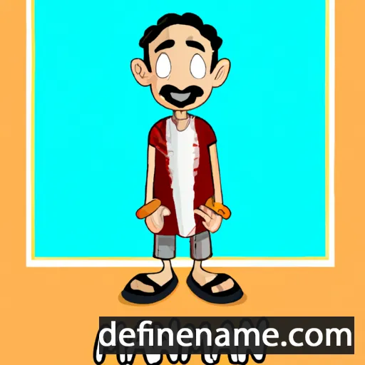 cartoon of the name Manhar