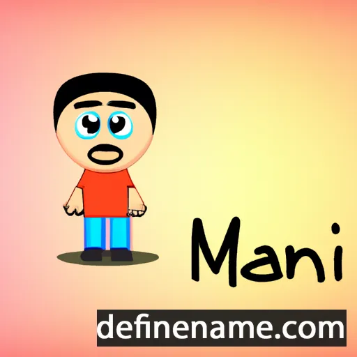 cartoon of the name Mani