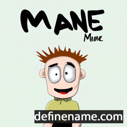 cartoon of the name Manie