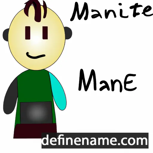 cartoon of the name Manie