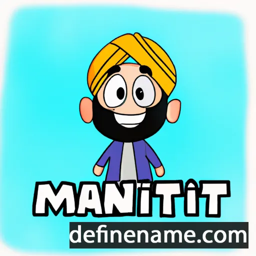 cartoon of the name Manjit