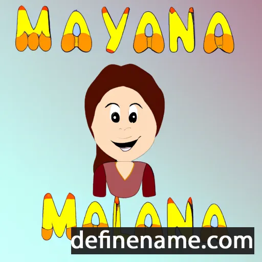 cartoon of the name Manolya