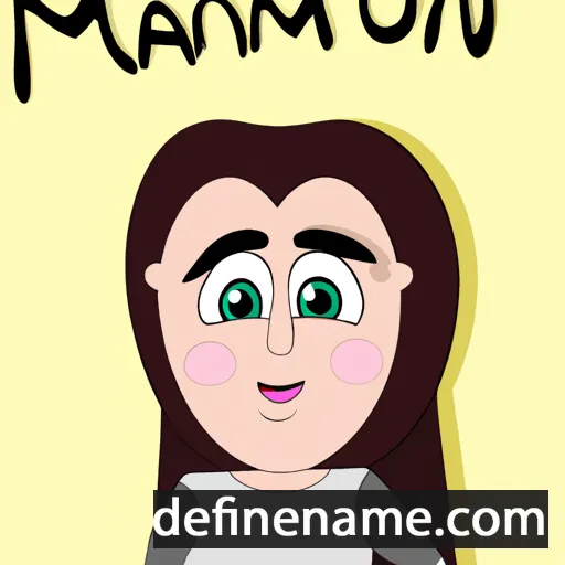 cartoon of the name Manoun