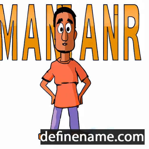 cartoon of the name Manraj