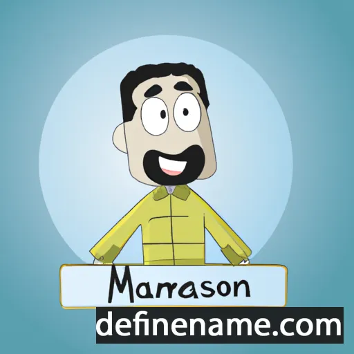 cartoon of the name Mansour