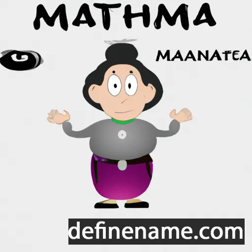 cartoon of the name Mantha