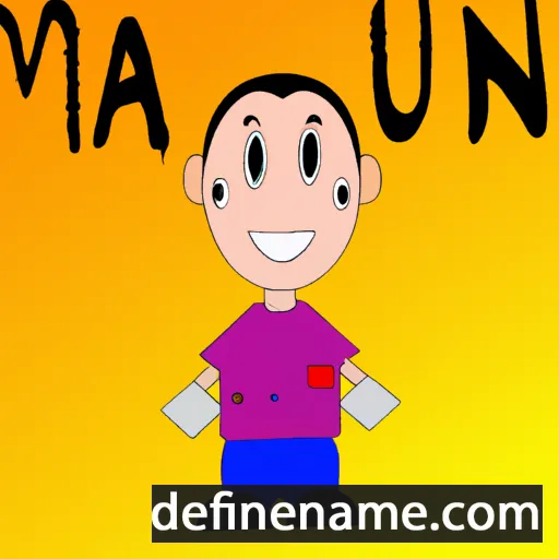 cartoon of the name Manu