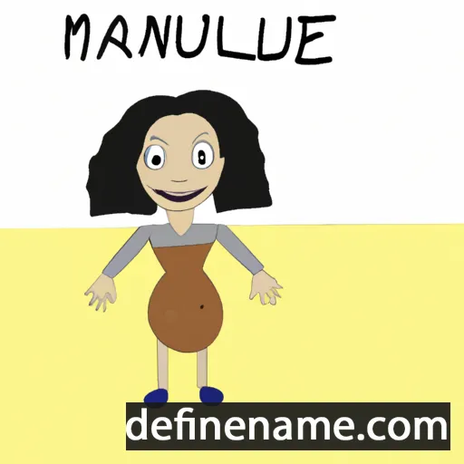 cartoon of the name Manuéla