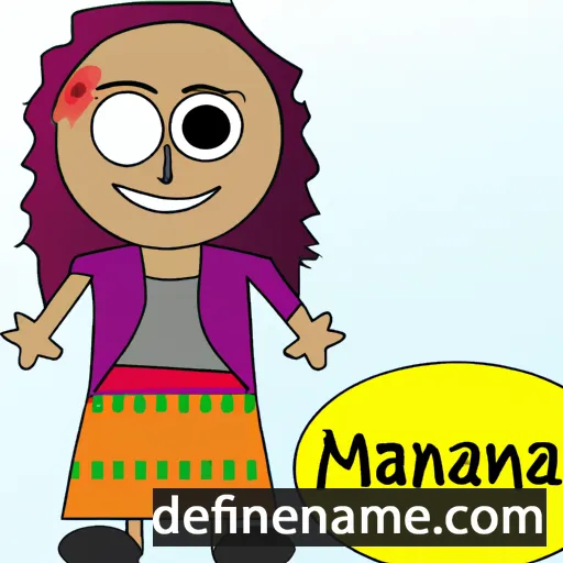 cartoon of the name Manuia