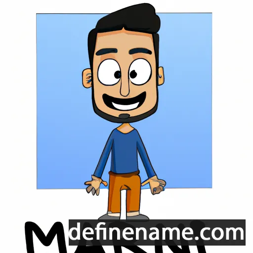 cartoon of the name Manvir