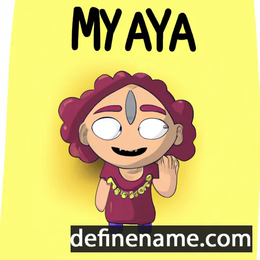 cartoon of the name Manya